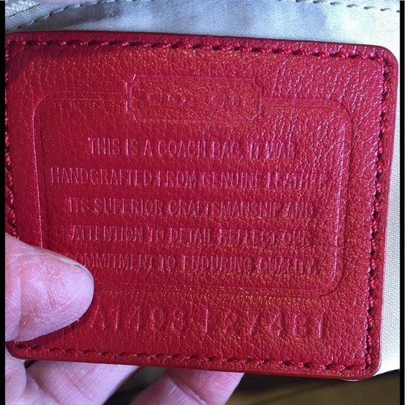 Red Coach Taylor Smooth Flap shoulder bag - Picture 5 of 8